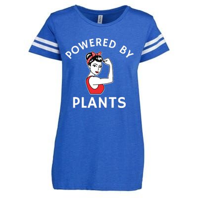 Powered By Plants Retro Womens Vegan Fitness Enza Ladies Jersey Football T-Shirt