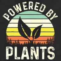 Powered By Plants Veggie Vegan Gardening 7 Panel Mesh Trucker Snapback Hat