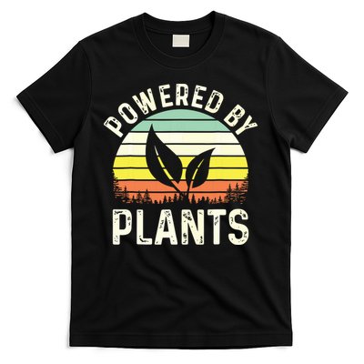 Powered By Plants Veggie Vegan Gardening T-Shirt
