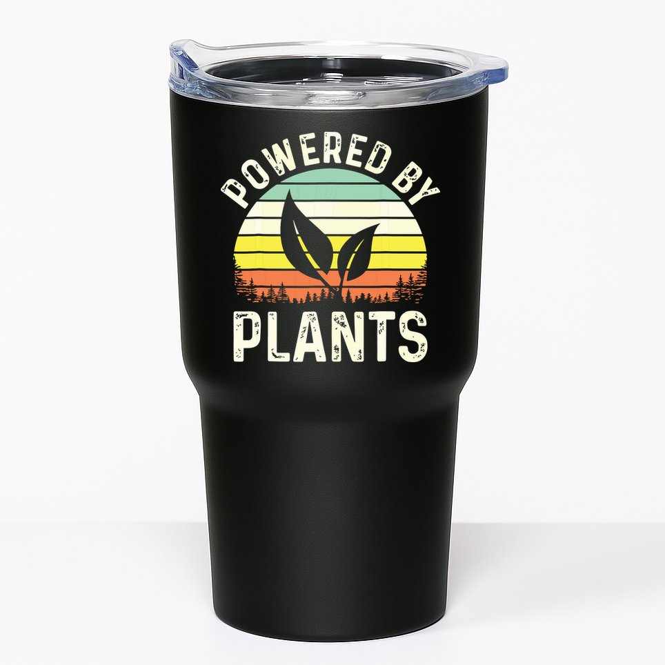 Powered By Plants Veggie Vegan Gardening Tumbler