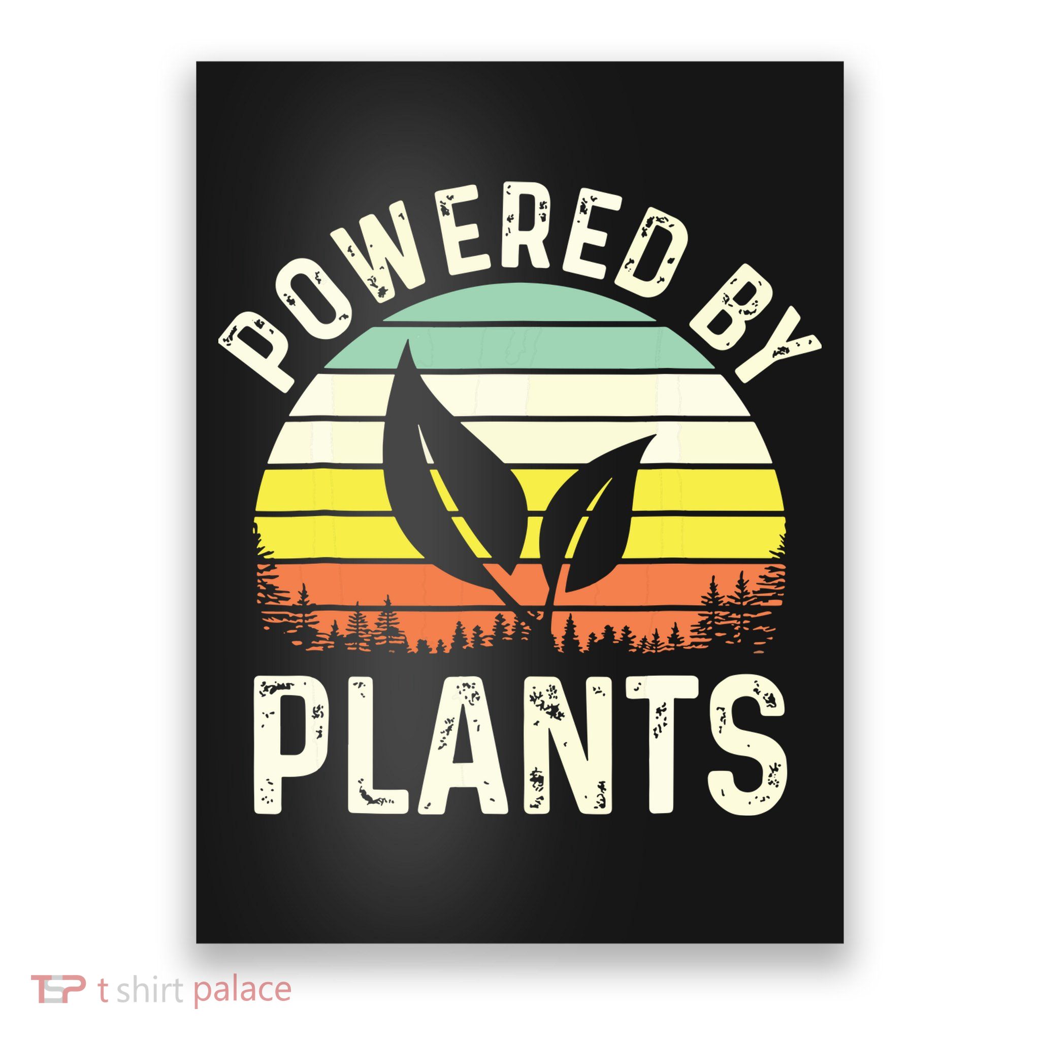 Powered By Plants Veggie Vegan Gardening Poster