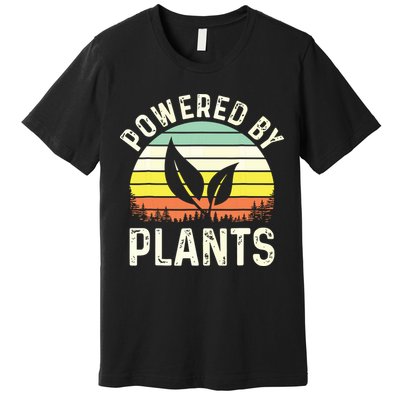 Powered By Plants Veggie Vegan Gardening Premium T-Shirt