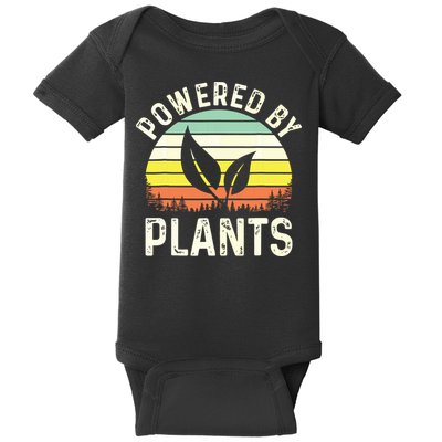Powered By Plants Veggie Vegan Gardening Baby Bodysuit
