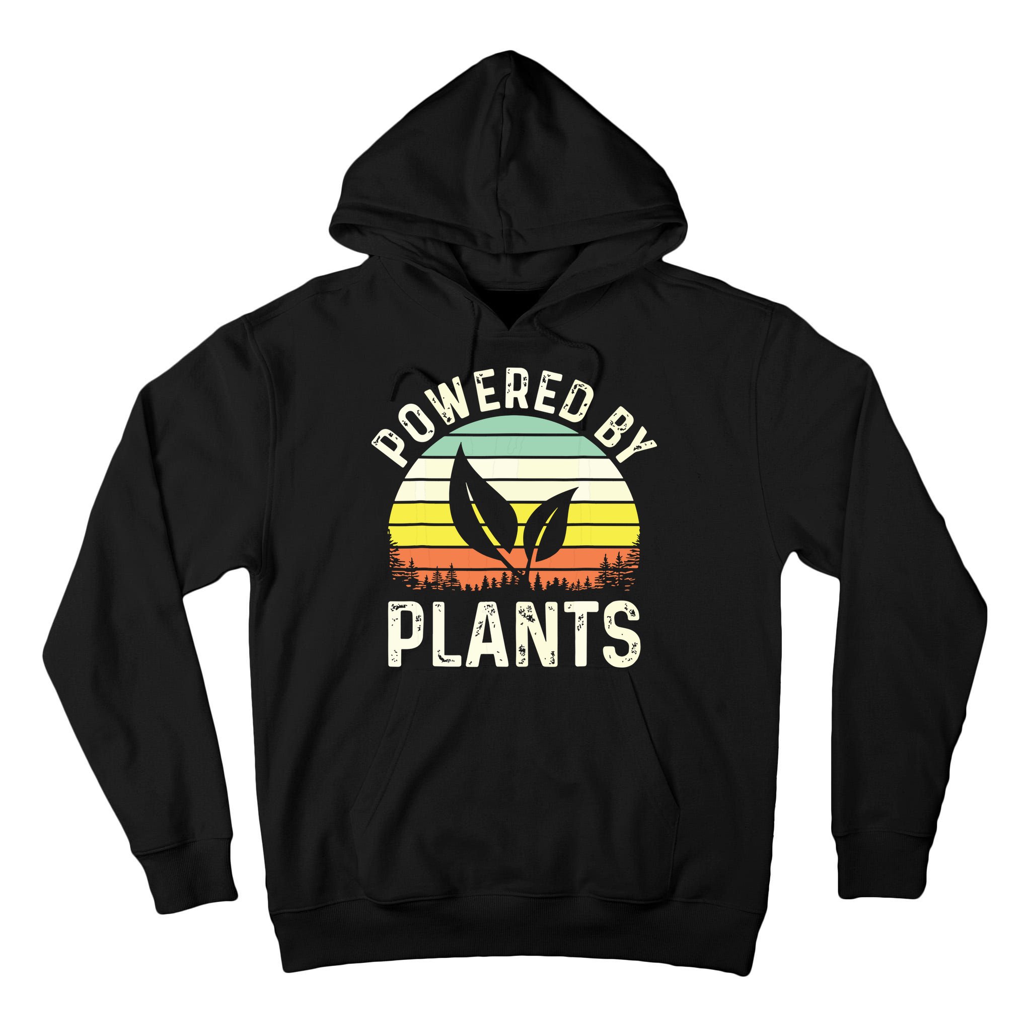 Powered By Plants Veggie Vegan Gardening Tall Hoodie