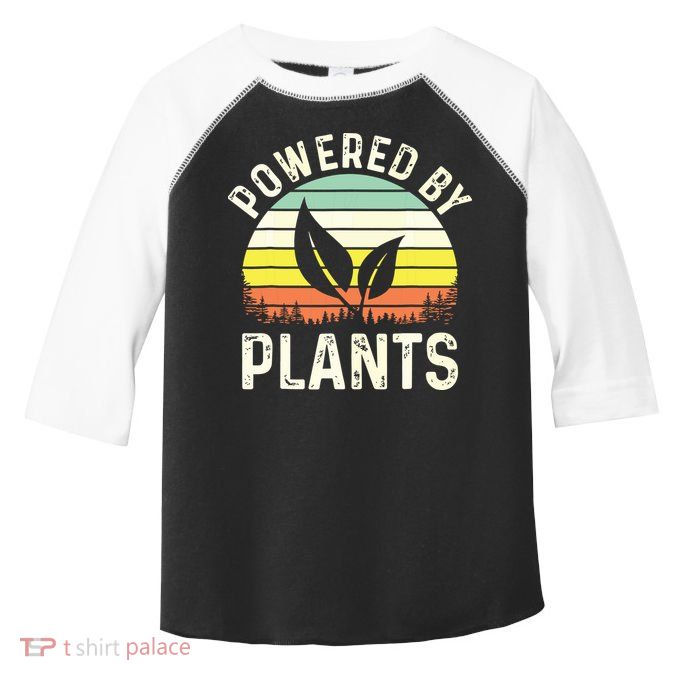 Powered By Plants Veggie Vegan Gardening Toddler Fine Jersey T-Shirt