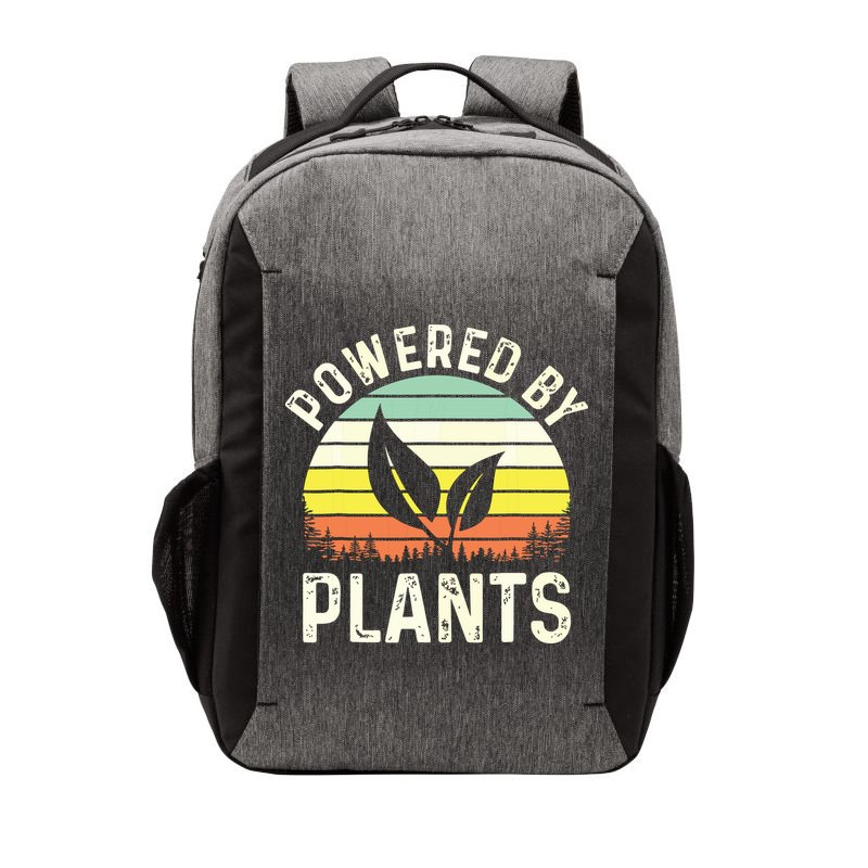 Powered By Plants Veggie Vegan Gardening Vector Backpack