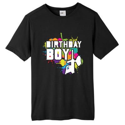 Paintball Birthday Party Theme Tall Fusion ChromaSoft Performance T-Shirt