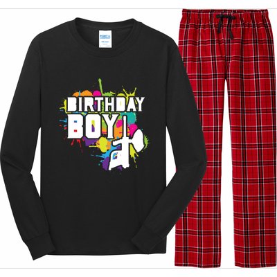 Paintball Birthday Party Theme Long Sleeve Pajama Set