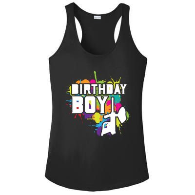 Paintball Birthday Party Theme Ladies PosiCharge Competitor Racerback Tank