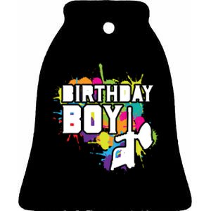 Paintball Birthday Party Theme Ceramic Bell Ornament