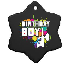 Paintball Birthday Party Theme Ceramic Star Ornament