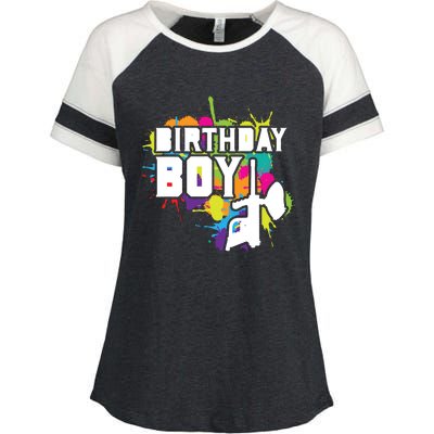 Paintball Birthday Party Theme Enza Ladies Jersey Colorblock Tee