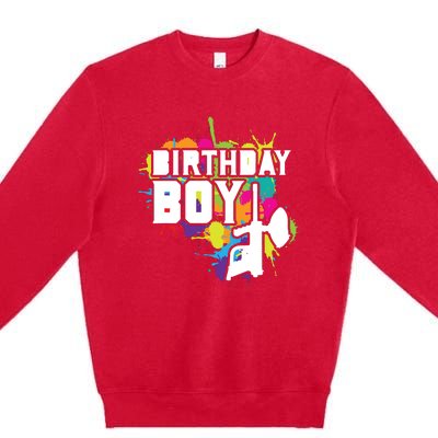 Paintball Birthday Party Theme Premium Crewneck Sweatshirt