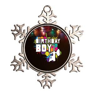 Paintball Birthday Party Theme Metallic Star Ornament