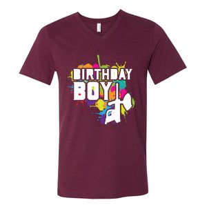 Paintball Birthday Party Theme V-Neck T-Shirt