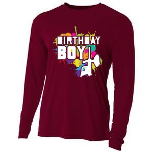 Paintball Birthday Party Theme Cooling Performance Long Sleeve Crew