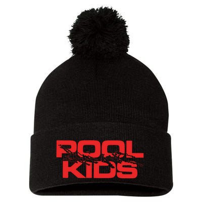 Pool Band Pk Logo Pom Pom 12in Knit Beanie