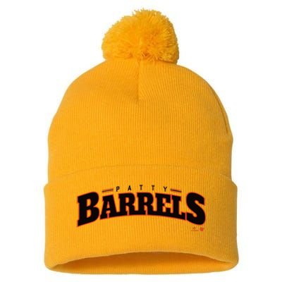 Patrick Bailey Patty Barrels Pom Pom 12in Knit Beanie