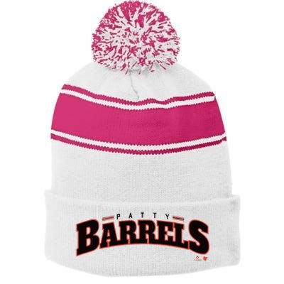 Patrick Bailey Patty Barrels Stripe Pom Pom Beanie