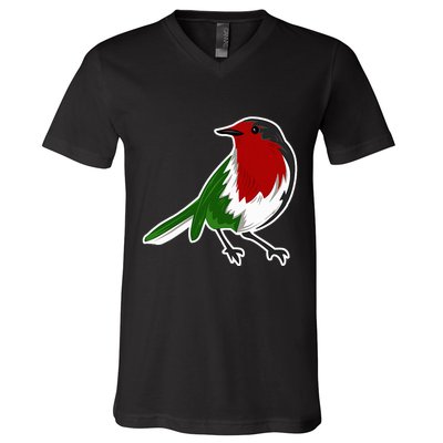 Palestinian Bird Palestinian Flag Palestine V-Neck T-Shirt