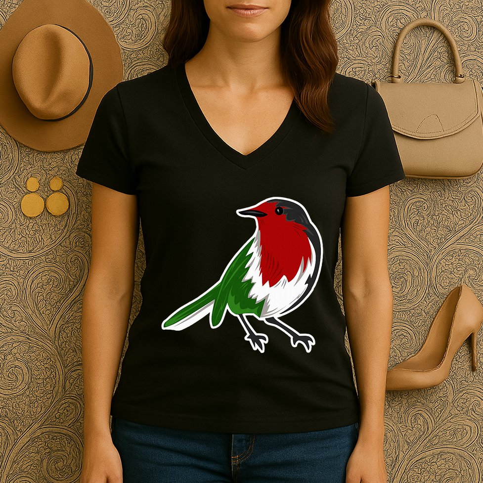 Palestinian Bird Palestinian Flag Palestine Women's V-Neck T-Shirt