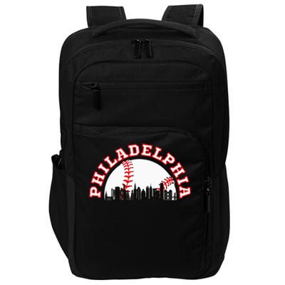 Philadelphia Baseball Philadelphia Cityscape Skyline Impact Tech Backpack