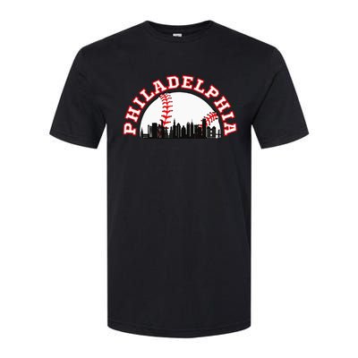 Philadelphia Baseball Philadelphia Cityscape Skyline Softstyle® CVC T-Shirt