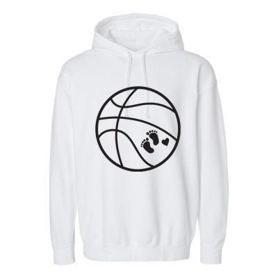 Pregnant Basketball Pregnancy Belly Costume For Halloween Garment-Dyed Fleece Hoodie