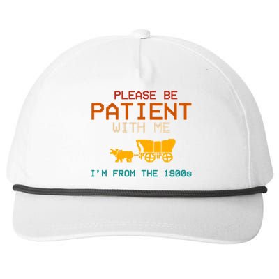 Please Be Patient With Me Im From The 1900s Vintage Snapback Five-Panel Rope Hat