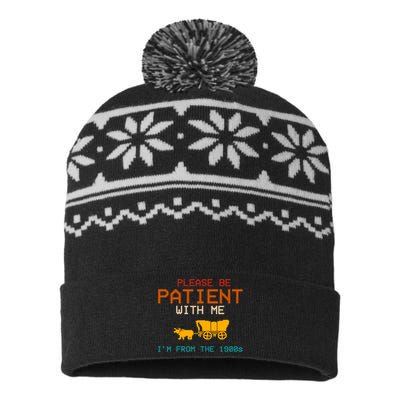 Please Be Patient With Me Im From The 1900s Vintage USA-Made Snowflake Beanie