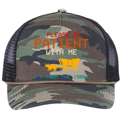 Please Be Patient With Me Im From The 1900s Vintage Retro Rope Trucker Hat Cap