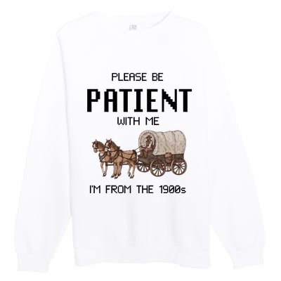 Please Be Patient With Me IM From The 1900s Vintage Premium Crewneck Sweatshirt