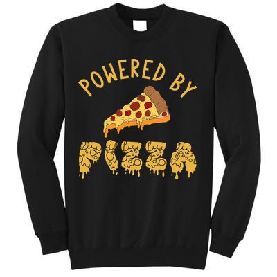 Powered By Pizza Funny Food Lover Snack Italian Food Lover Sweatshirt