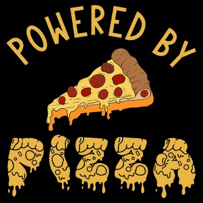 Powered By Pizza Funny Food Lover Snack Italian Food Lover T-Shirt