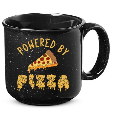 Powered By Pizza Funny Food Lover Snack Italian Food Lover 15oz Campfire Ceramic Mug