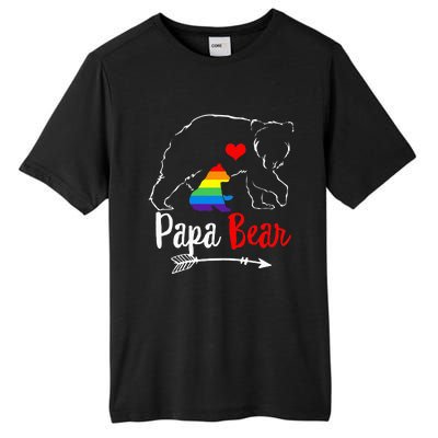 Papa Bear Proud Dad Daddy Ally LGBTQ Rainbow Flag Human Tall Fusion ChromaSoft Performance T-Shirt