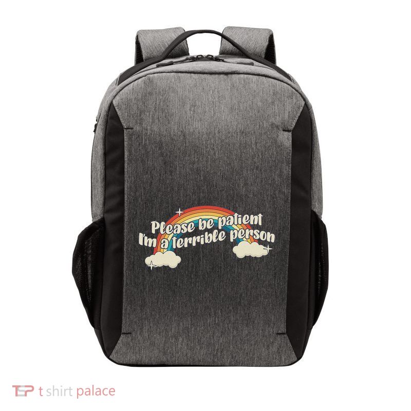 Please Be Patient IM A Terrible Person Existential Dread Vector Backpack