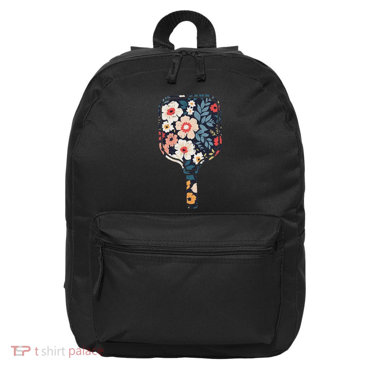 Pickle Ball Paddle Flowers Pickleball Racket 16 in Basic Backpack