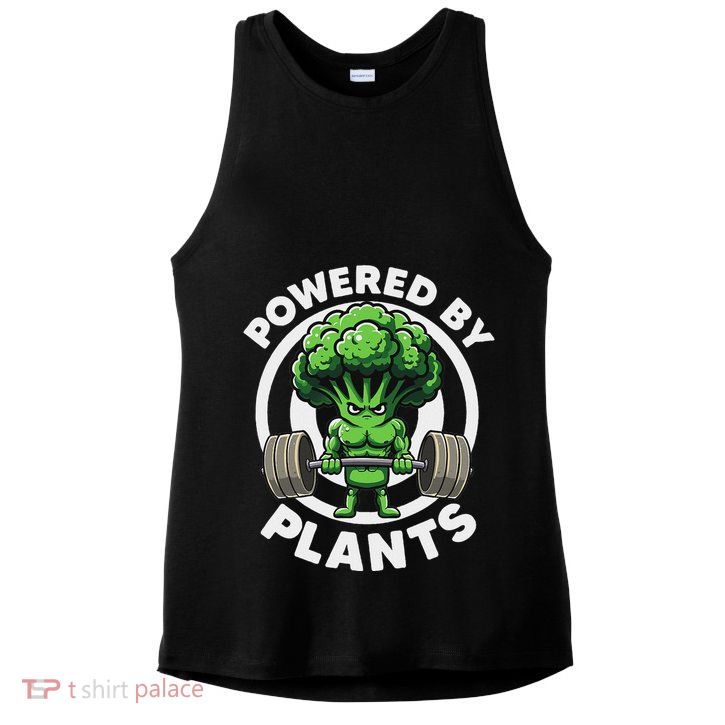 Powered By Plants Vegan Athlete Vegan Gym Vegan Bodybuilding Ladies PosiCharge Tri-Blend Wicking Tank