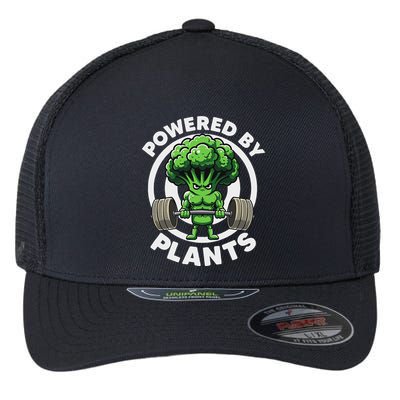 Powered By Plants Vegan Athlete Vegan Gym Vegan Bodybuilding Flexfit Unipanel Trucker Cap