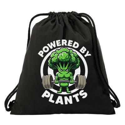 Powered By Plants Vegan Athlete Vegan Gym Vegan Bodybuilding Drawstring Bag