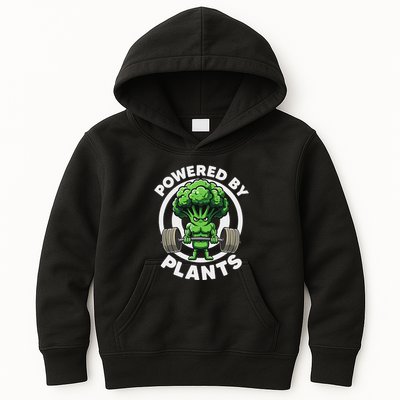 Powered By Plants Vegan Athlete Vegan Gym Vegan Bodybuilding Kids Hoodie