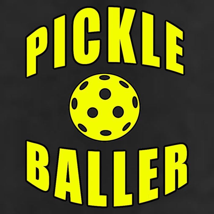 Pickle Baller Pickleball Player Design 7 Panel Mesh Trucker Snapback Hat