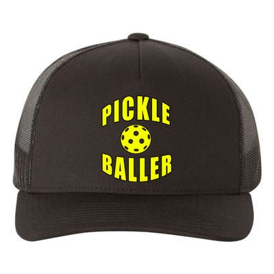 Pickle Baller Pickleball Player Design Yupoong Adult 5-Panel Trucker Hat