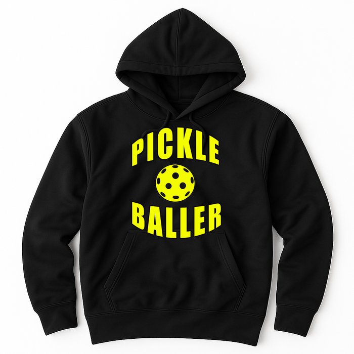 Pickle Baller Pickleball Player Design Hoodie