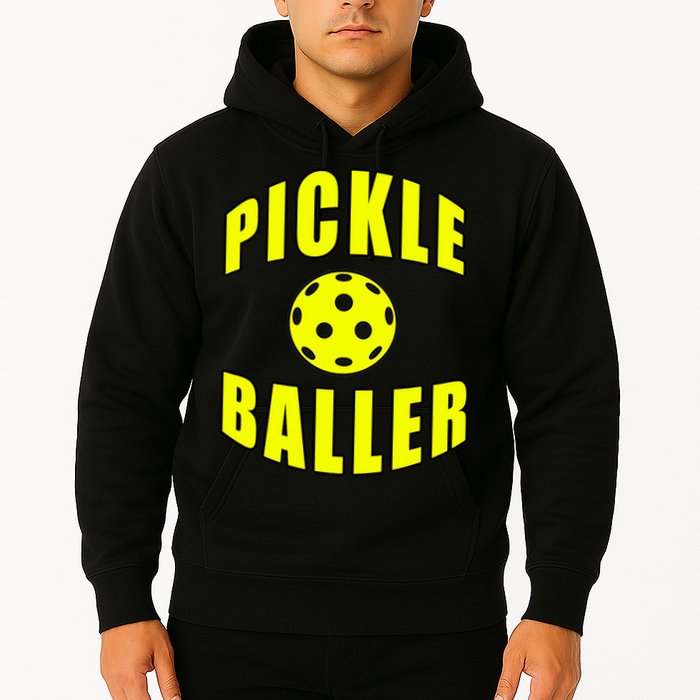 Pickle Baller Pickleball Player Design Hoodie