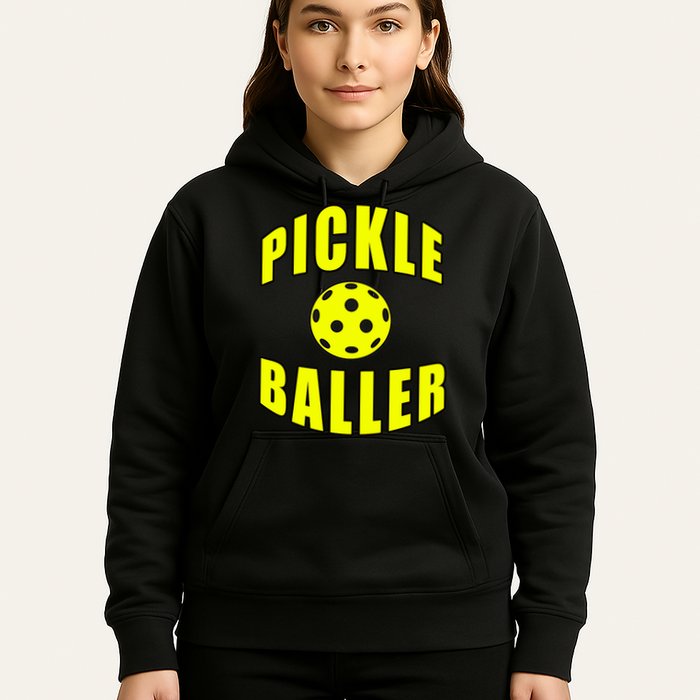 Pickle Baller Pickleball Player Design Hoodie