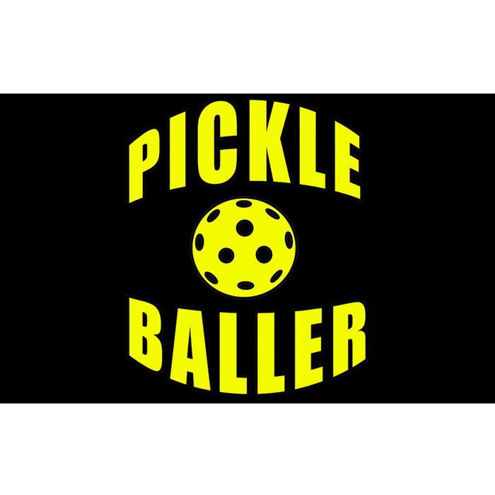 Pickle Baller Pickleball Player Design Bumper Sticker