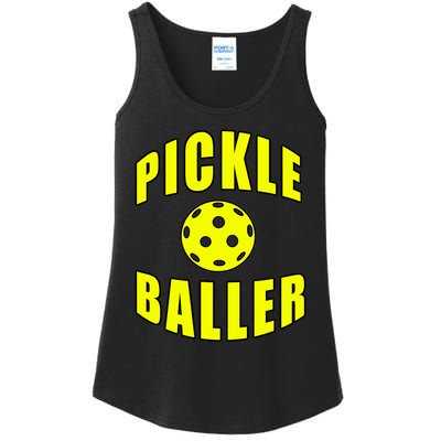 Pickle Baller Pickleball Player Design Ladies Essential Tank