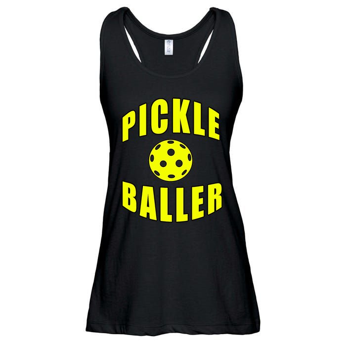 Pickle Baller Pickleball Player Design Ladies Essential Flowy Tank